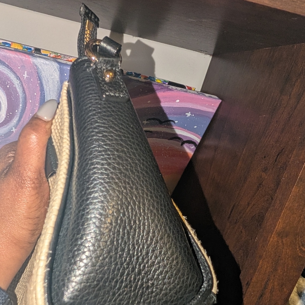 Kate Spade Black and Straw Crossbody Bag - Picture 4 of 5